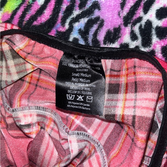 Pink & Black Plaid Mini Skirt - Picture 5 of 5